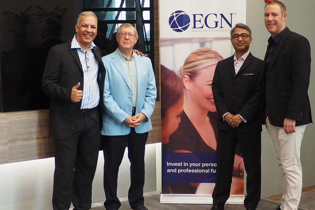 Sunil Deshmukh with  Dr. Paul Aitken and Mr. Nick Jonsson, MD EGN Singapore.